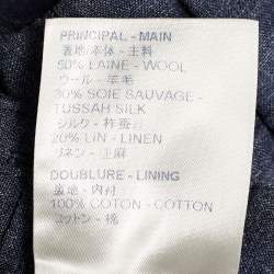 Louis Vuitton Indigo Wool Blend Elasticized Waist Trousers L