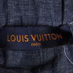 Louis Vuitton Indigo Wool Blend Elasticized Waist Trousers L