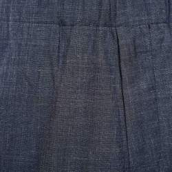 Louis Vuitton Indigo Wool Blend Elasticized Waist Trousers L