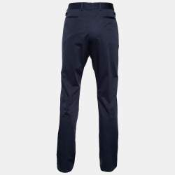 Louis Vuitton Navy Blue Stretch Cotton Chino Trousers XL
