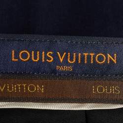 Louis Vuitton Navy Blue Stretch Cotton Chino Trousers XL