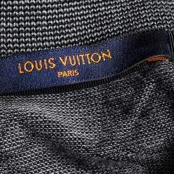Louis Vuitton Grey Cities Print Cotton Polo T-Shirt L