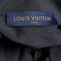 Pre Owned تي شيرت بولو لوي فيتون تريكو بيكيه رصاصي فحمي مقاس كبير - لارج