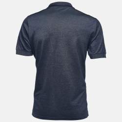 Pre Owned Louis Vuitton Dark Blue Cotton Pique Polo T-Shirt XL
