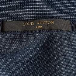 Pre Owned Louis Vuitton Dark Blue Cotton Pique Polo T-Shirt XL