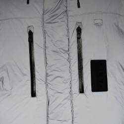 Louis Vuitton Grey Synthetic Quilted Patch Ski Down Jacket M