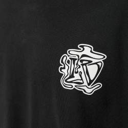 Pre Owned Louis Vuitton Black Jersey Smoke Print T-Shirt XL