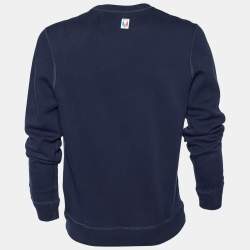 Louis Vuitton Navy Blue Sailboat Print Cotton Sweatshirt L