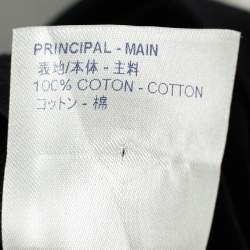 Pre Owned تي شيرت لوي فيتون قطن طباعة لوف أند بيس أسود برقبة مستديرة مقاس كبير جدًا - إكس لارج