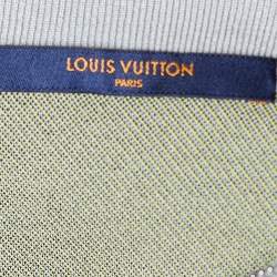 Pre Owned Louis Vuitton Grey Gravity Logo Jacquard Knit Zip Up Sweatshirt XL