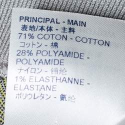 Pre Owned Louis Vuitton Grey Gravity Logo Jacquard Knit Zip Up Sweatshirt XL