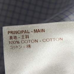 مملوكة مسبقًا Louis Vuitton White Checked Cotton Long Sleeve Shirt XL