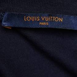  Louis Vuitton Midnight Blue LV Forever Print Cotton Crew Neck T-Shirt L