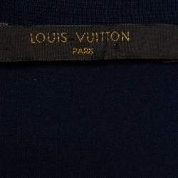 مملوكة مسبقًا Louis Vuitton Navy Blue Jersey V Neck T-Shirt XL