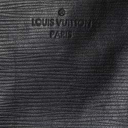 Pre Owned Louis Vuitton Black Leather & Wool Bomber Jacket XL