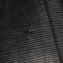 Pre Owned Louis Vuitton Black Leather & Wool Bomber Jacket XL