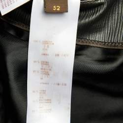 Pre Owned Louis Vuitton Black Leather & Wool Bomber Jacket XL