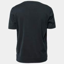 Louis Vuitton Navy Blue Cotton Pocket Detail Crewneck T-Shirt L
