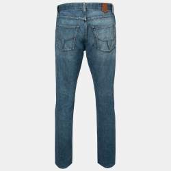 Louis Vuitton Blue Denim Straight-Fit Jeans L