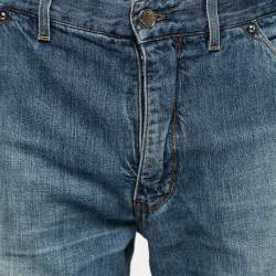 Louis Vuitton Blue Denim Straight-Fit Jeans L