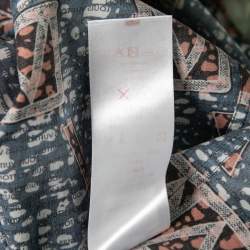 Louis Vuitton Blue Printed Cotton Button Front Shirt M