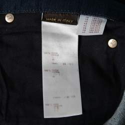 Pre Owned Louis Vuitton Blue Denim Straight Leg Jeans L Waist: 34"