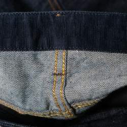 Pre Owned Louis Vuitton Blue Denim Straight Leg Jeans L Waist: 34"