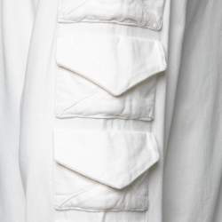 Louis Vuitton Off White Cotton Long Sleeve Crewneck T-Shirt M