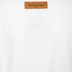Louis Vuitton Off White Cotton Long Sleeve Crewneck T-Shirt M
