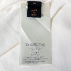 Louis Vuitton Off White Cotton Long Sleeve Crewneck T-Shirt M