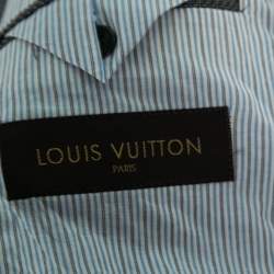 Louis Vuitton Grey Textured Wool Single-Breasted Blazer M  