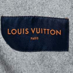Pre Owned Louis Vuitton Grey Cashmere Monogram Boyhood Puffer Jacket XXS