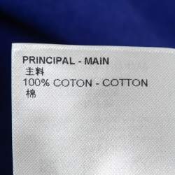 Pre Owned Louis Vuitton Blue Cotton Crewneck Short Sleeve T-Shirt XL