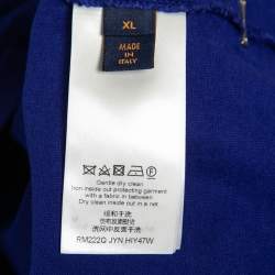 Pre Owned Louis Vuitton Blue Cotton Crewneck Short Sleeve T-Shirt XL