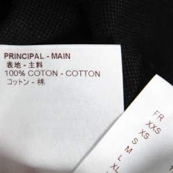 Pre Owned Louis Vuitton Black Cotton Pique Logo Embroidered Polo T-Shirt M
