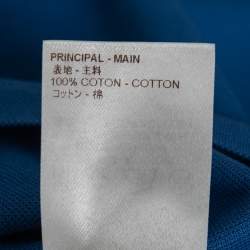 Pre Owned Louis Vuitton Blue Cotton Pique Polo T-Shirt M