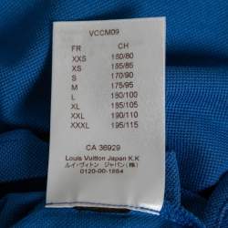 Pre Owned Louis Vuitton Blue Cotton Pique Polo T-Shirt M