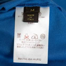 Pre Owned Louis Vuitton Blue Cotton Pique Polo T-Shirt M