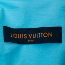 Pre Owned Louis Vuitton Sky Blue Pocket Detail Button Front Shirt L