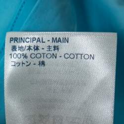 Pre Owned Louis Vuitton Sky Blue Pocket Detail Button Front Shirt L