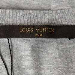 Pre Owned Louis Vuitton Grey Jersey Stripe Detail T-Shirt XL