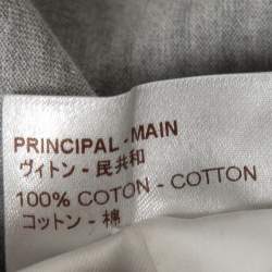 Pre Owned Louis Vuitton Grey Jersey Stripe Detail T-Shirt XL