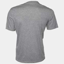 Pre Owned Louis Vuitton Grey Chapman Zulu Statue Printed Cotton Knit T-Shirt L