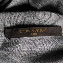 Pre Owned Louis Vuitton Grey Chapman Zulu Statue Printed Cotton Knit T-Shirt L