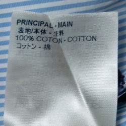 Louis Vuitton Blue Striped Monogram Jacquard Button Front Shirt XL
