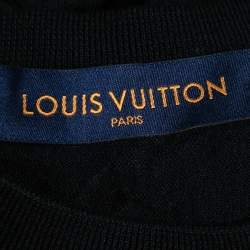 Louis Vuitton Black Pointelle Knit Earth Motif T-Shirt L