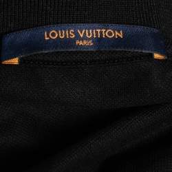 Louis Vuitton Black Pique Knit Polo T-Shirt XL