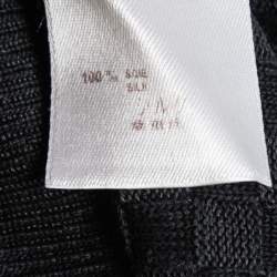 Louis Vuitton Grey Damier Patterned Knit Jumper S