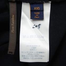 Pre Owned Louis Vuitton Black Cotton Brick Logo T-Shirt XXS
