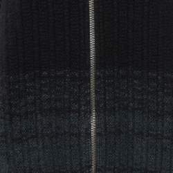 Louis Vuitton Charcoal Grey Wool & Cashmere Knit Zip Jacket L